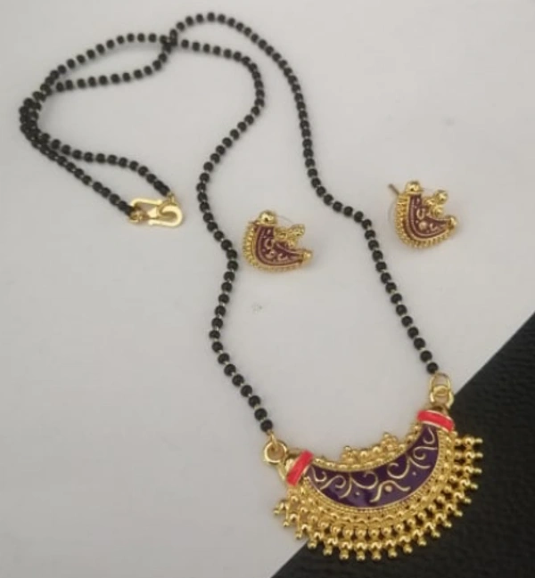 Dream Shades Gold Plated Stylish Mangalsutra - Gold, 18"
